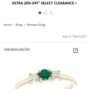 10k Gold Emerald and diamond ring